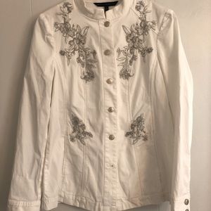 WhiteHouseBlackMarket Embroidered Detail Jacket
